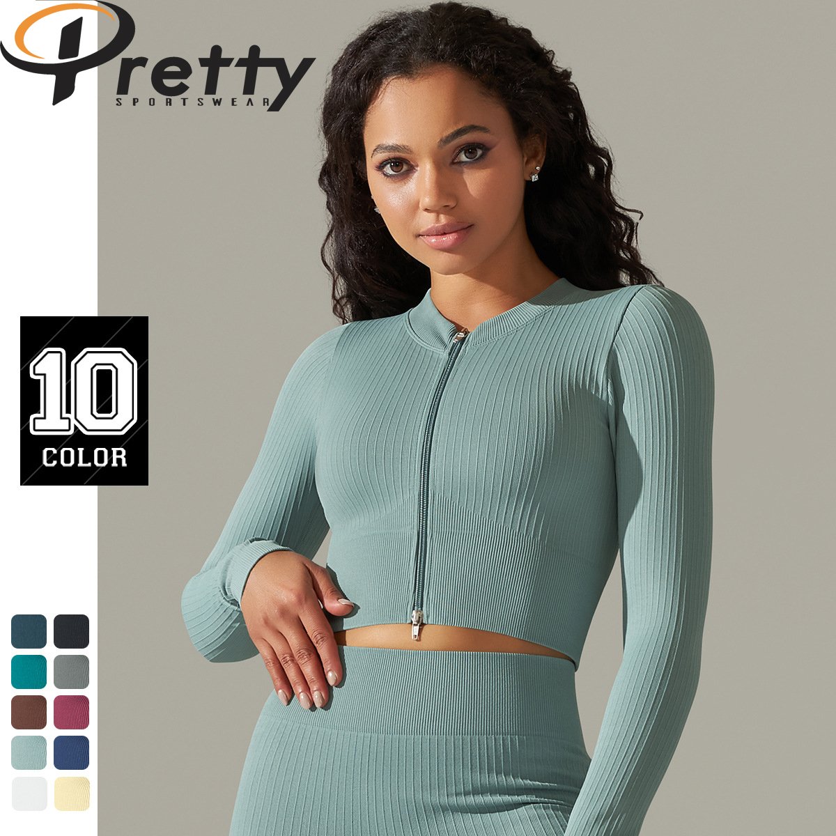 Custom LOGO Seamless Ribbed Yoga Sets For Woman Sportswear Workout Clothing 6 Pcs Active Wear Women's Yoga Suit Gym Fitness Sets