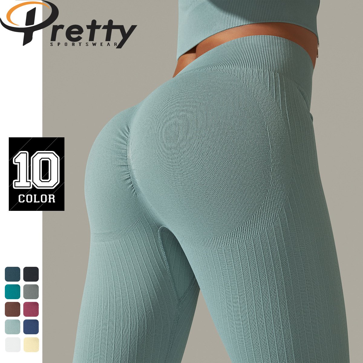 Custom LOGO Seamless Ribbed Yoga Sets For Woman Sportswear Workout Clothing 6 Pcs Active Wear Women's Yoga Suit Gym Fitness Sets