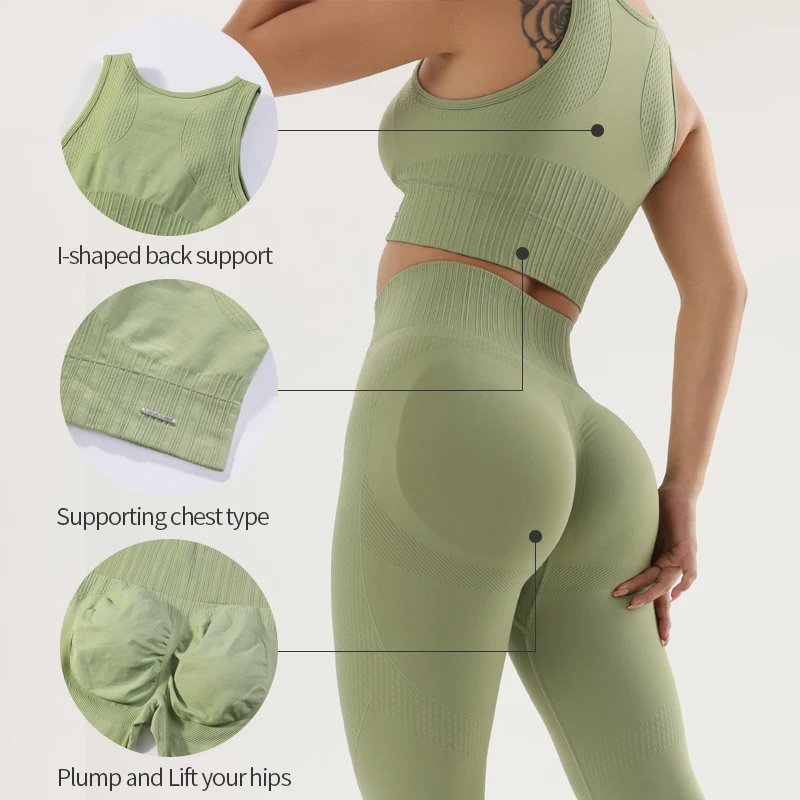 Women Gym Sets Best Design Customized Logo Printing 2024 Light Weight High Quality Gym Fitness Wear Women Yoga Sets