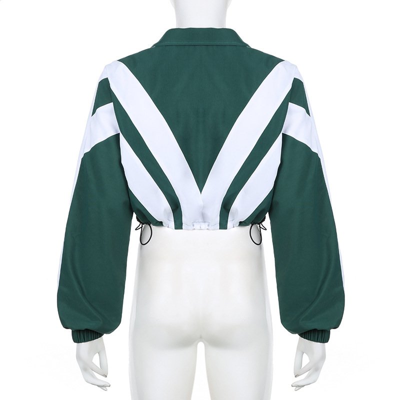 Casual Sport Color Block Fitness Training & Jogging Drawstring Jacket Top Pant Two 2 Piece Set Pant Set Track Suit Women's Sets