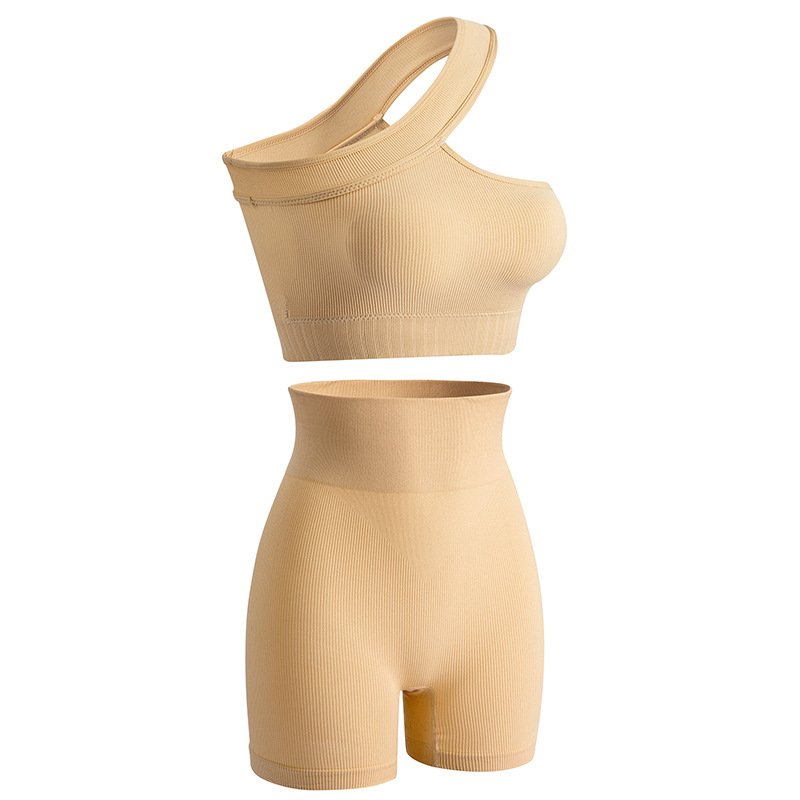 Workout Sets for Women Two Piece Sets for Women Summer Seamless Ribbed High Waist short Sports Bra Gym yoga Sets