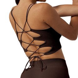Multi-strap-bra-brown
