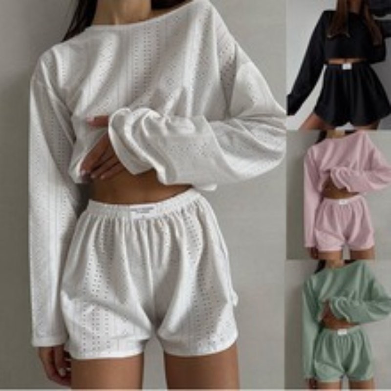 Aliexpress 2024 Spring/Summer Women's Set Minimalist Loose Head Sports Two-piece Set