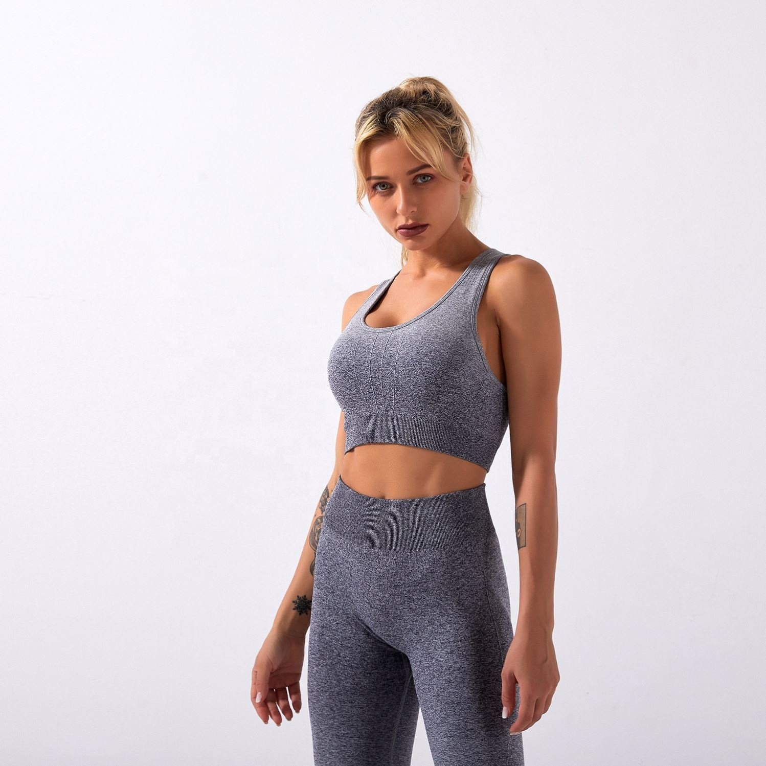 2022 New Tie Dyed Gradient Fitness Seamless Yoga Pants Sports Bra Leggings Womens Gym Wear Sets
