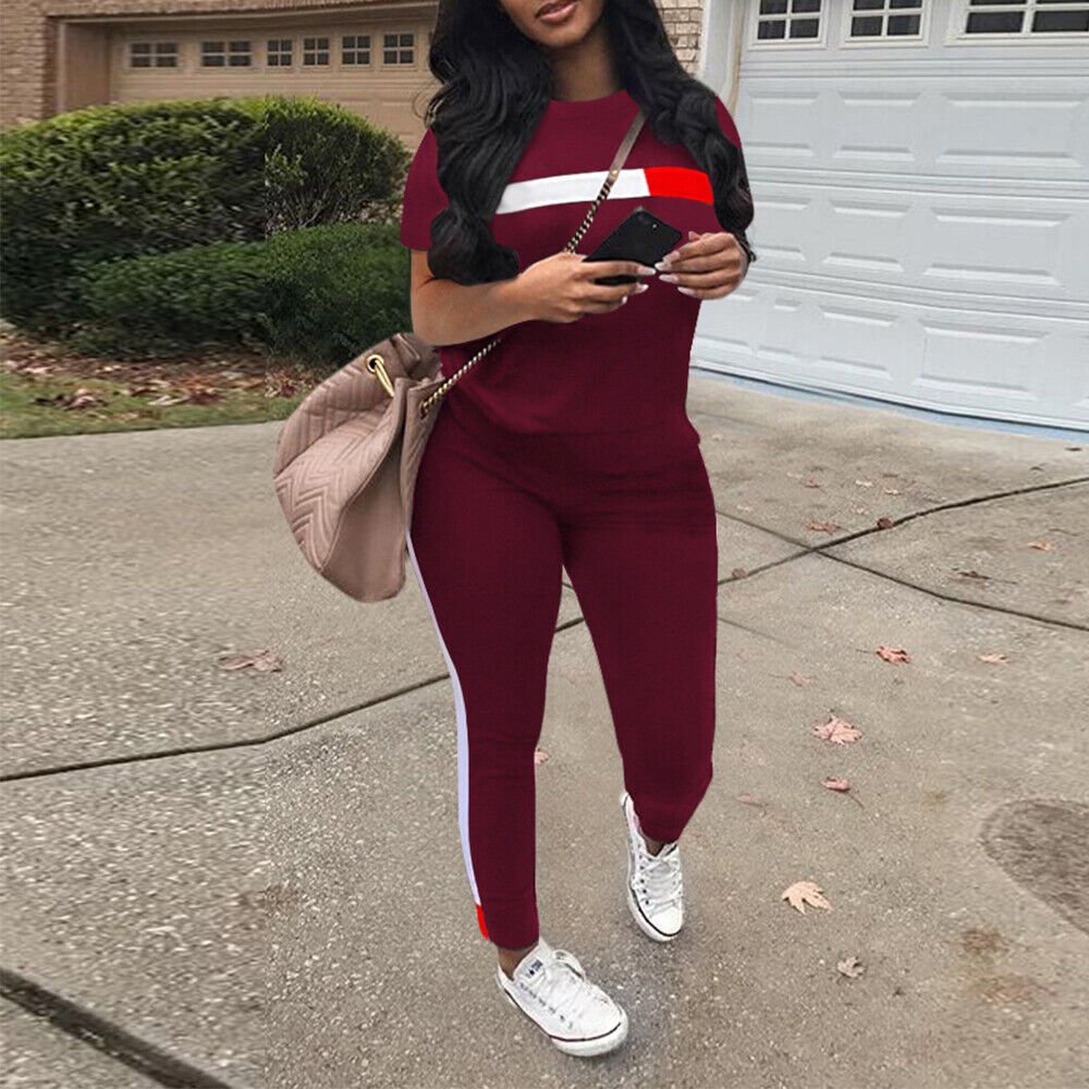 2024 On-trend Women's Sets Ladies Casual Sporty Two Pieces Set plus size tracksuit