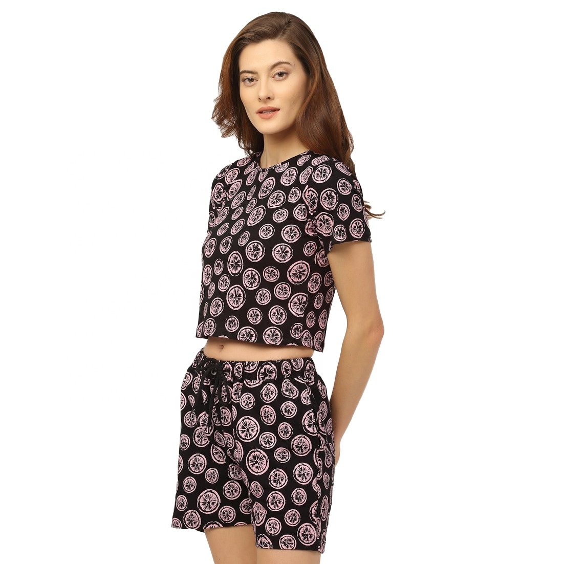 Latest Design Printed Women Short Set 100% Cotton High Quality 2 Piece Set For Women Summerwear & Gymwear Short Set For Women