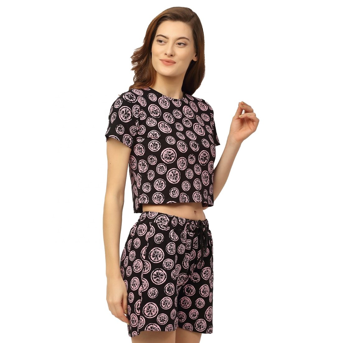 Latest Design Printed Women Short Set 100% Cotton High Quality 2 Piece Set For Women Summerwear & Gymwear Short Set For Women