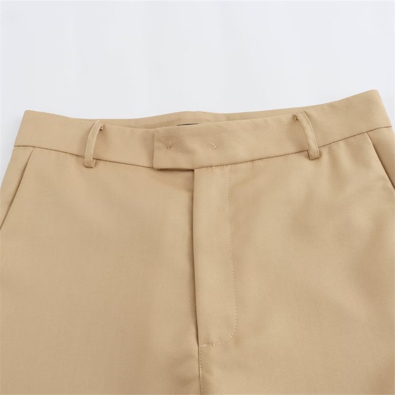 TAOP&ZA women's clothing 2024 summer new style fashionable all-match solid color high waist slim straight pants 2607024 2486024