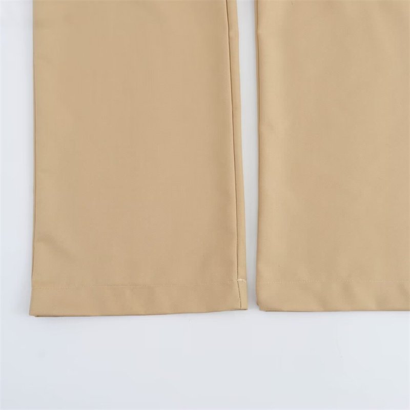 TAOP&ZA women's clothing 2024 summer new style fashionable all-match solid color high waist slim straight pants 2607024 2486024