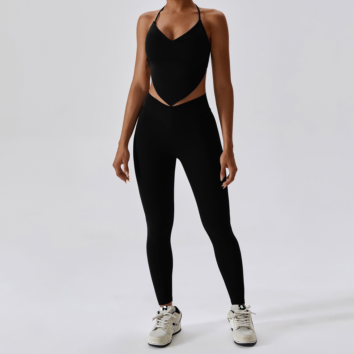 Custom Logo Workout Clothing Yoga Sets Fitness Women Sport Suit With Pockets Active Wear Gym Set