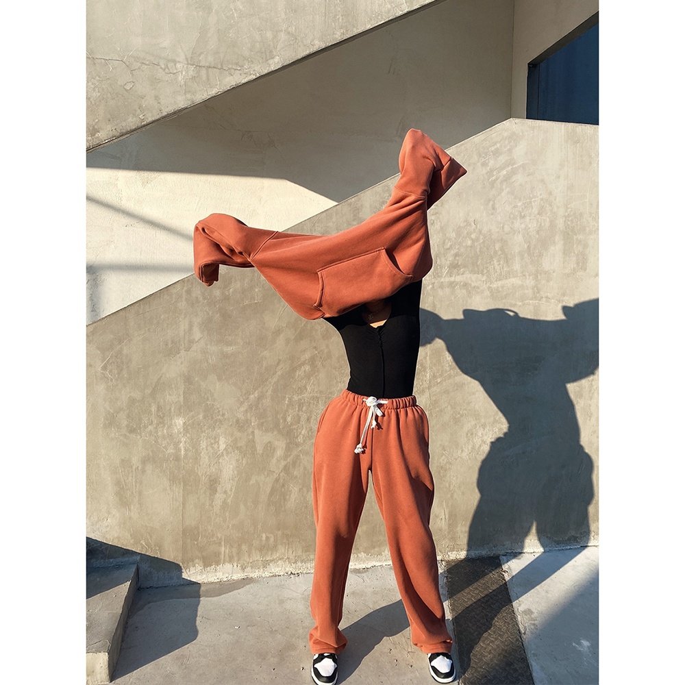 2024 women clothing High quality custom two piece pants set custom logo 2 piece sweatpants and hoodie set for women