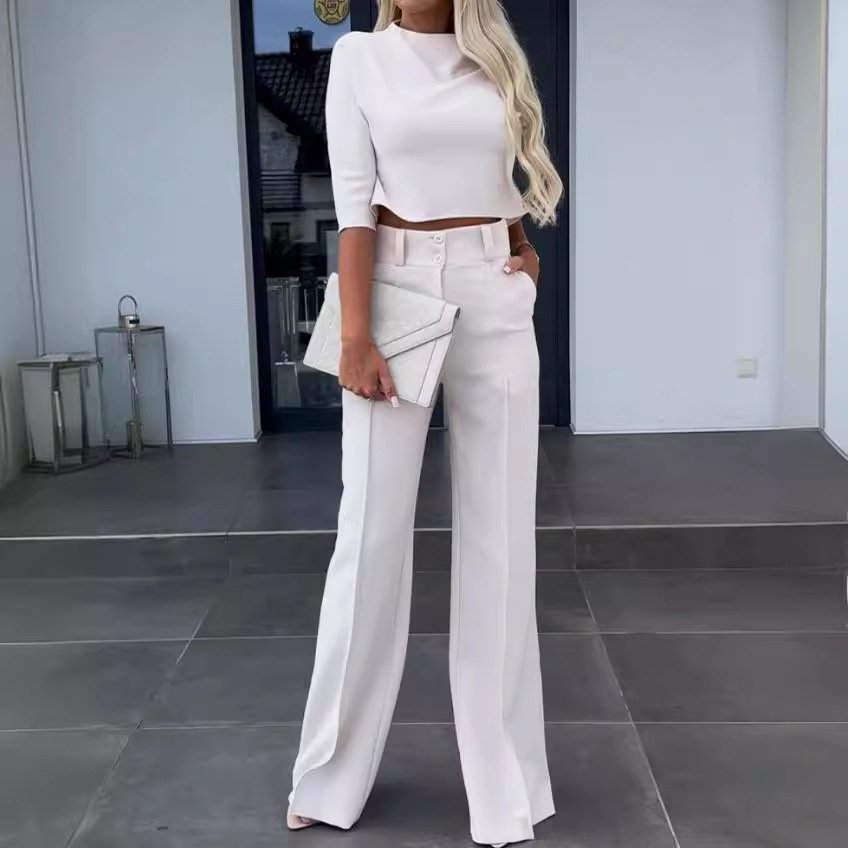 Fashion casual suit women's two-piece set women's clothing