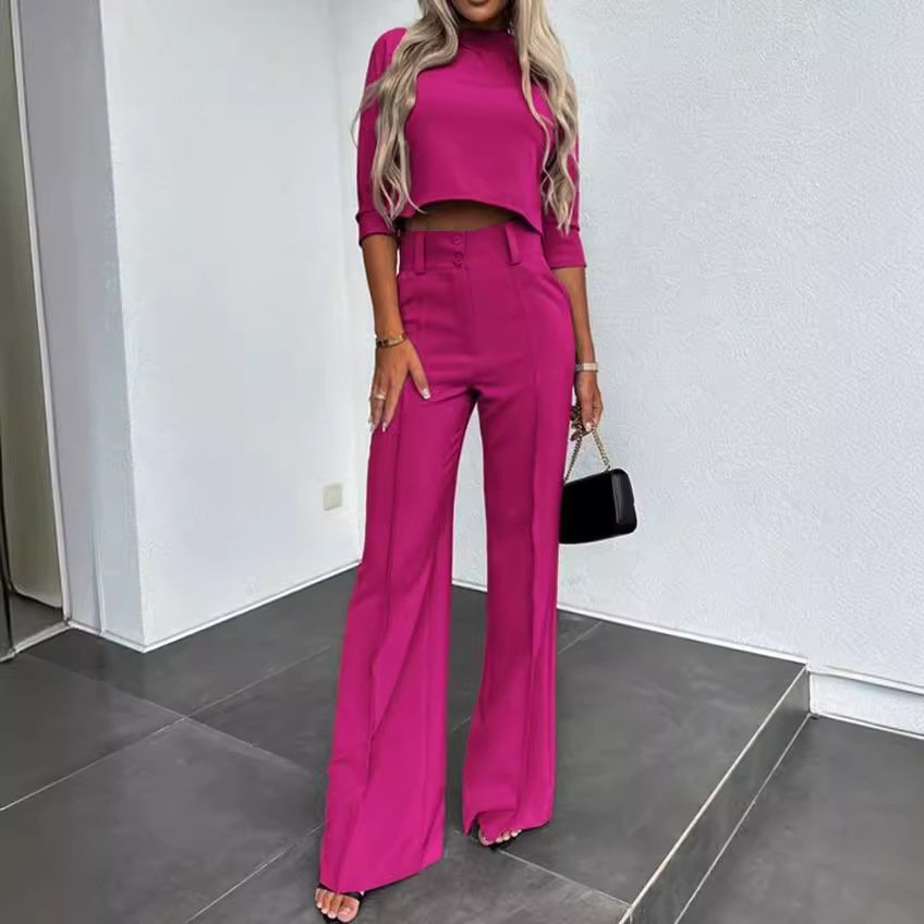Fashion casual suit women's two-piece set women's clothing