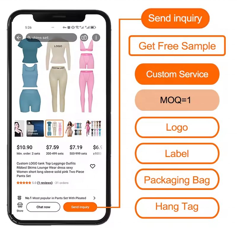Wholesale high quality xs cotton ribbed tank top bike shorts Two piece luxury custom loungewear women Summer Set With Embroidery