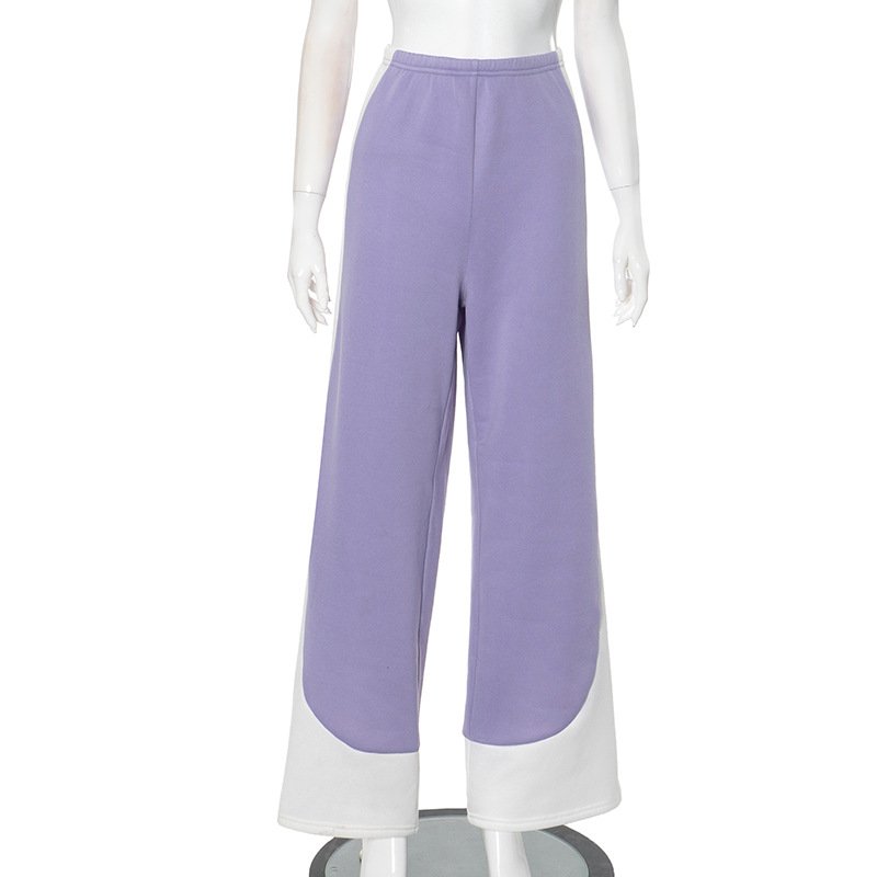 C0635 American retro casual women's versatile straight leg loose wide leg sweatpants wholesale