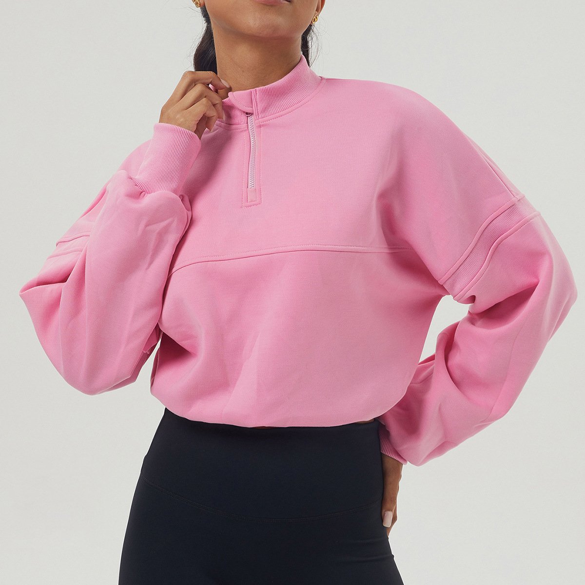 al Yoga autumn and winter new air layer hoodie sports style casual long-sleeved coat
