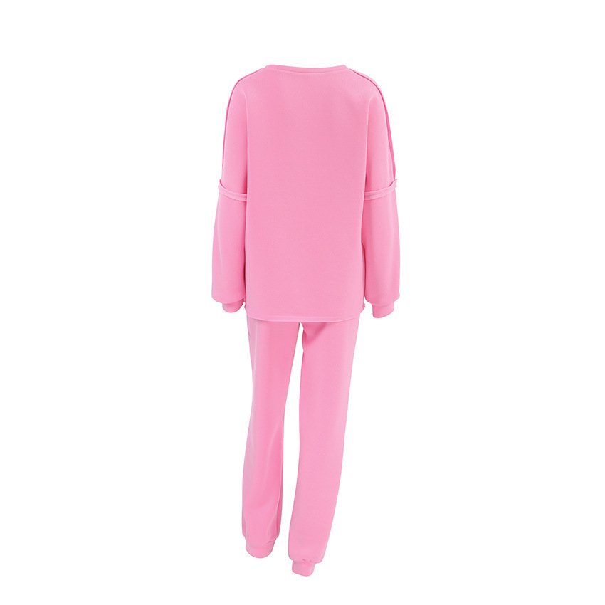 Hot Sale 2025 Long Sleeve Nylon Tracksuit Winter New Style Embroidery Lounge Wear Sets Women Custom Outfits For Women Clothing