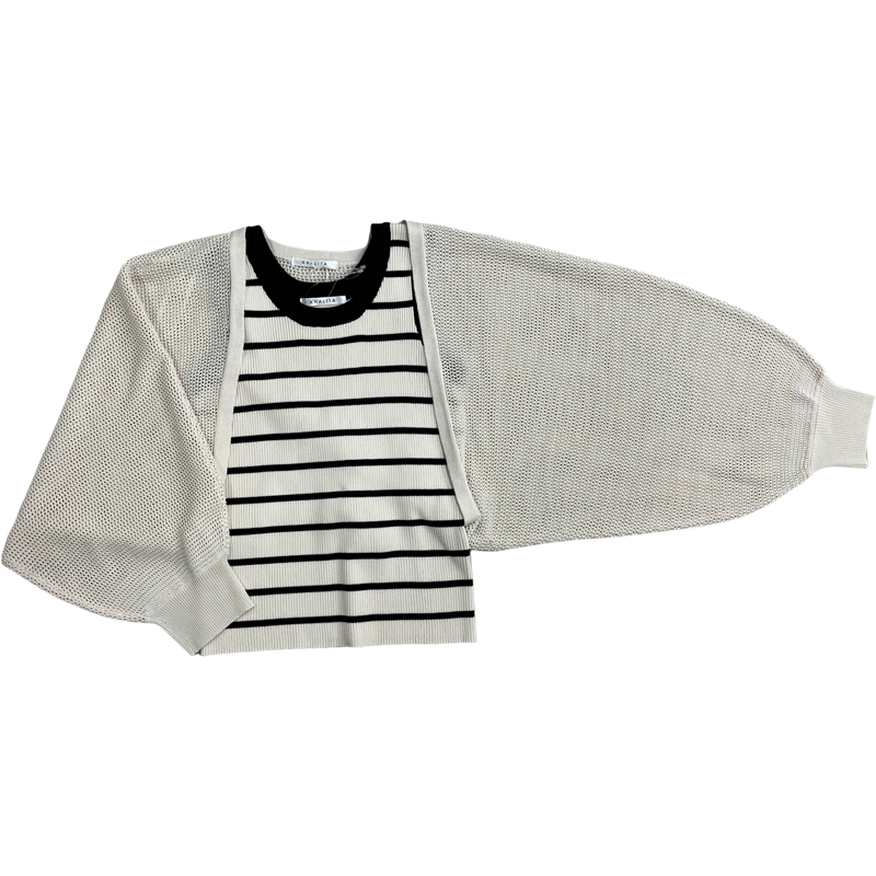 Flash Sale Good Quality Full Sleeve Top Embossed Breathable Mesh Bolero BD Women's Sets Clothes
