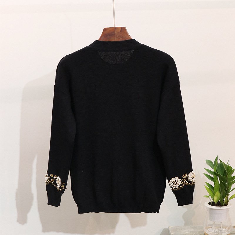 Fashion New Casual Fall Winter Warm Lady Sequin Sweater Pants Set Two Piece Set 2 Piece Knitted Sweater Sets Womens