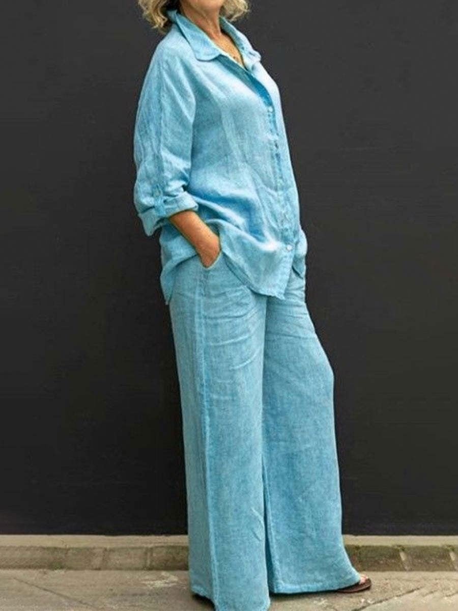 dropshipping products spring fall women's shirt pants sets ladies clothes casual urban plus size two piece set women clothing