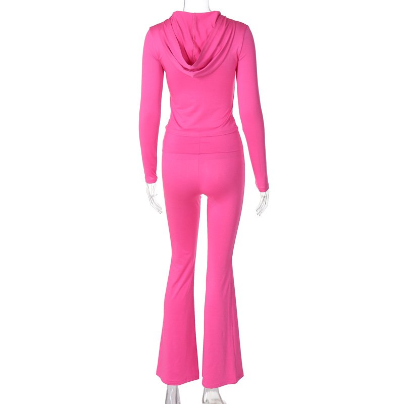 Pu Faux Leather 2 Piece Set Women Puffer Tube Tops+ Stacked Pants Women's Sets