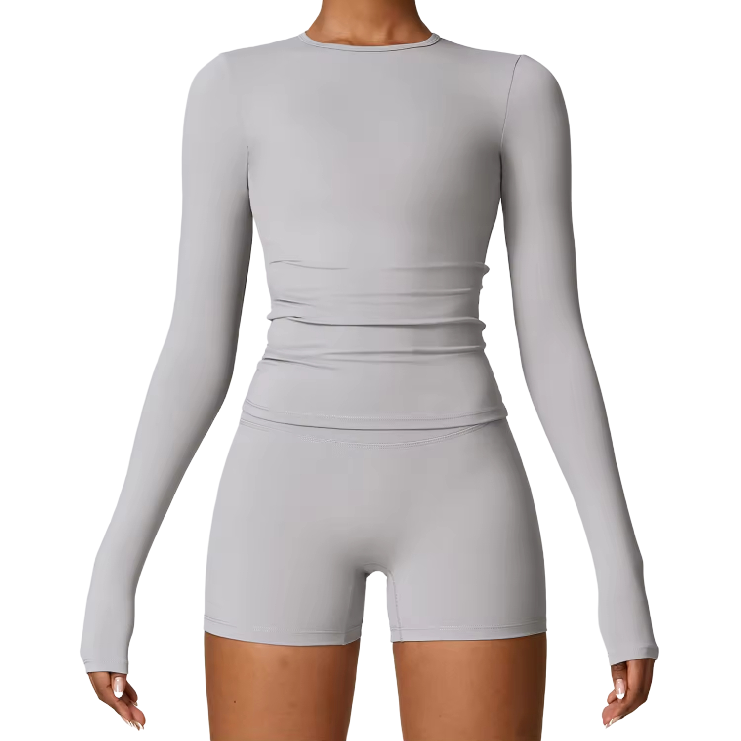 Women sets Ribbed Halter straps two piece short set women top bras gym fitness workout scrunch butt shorts activewear set