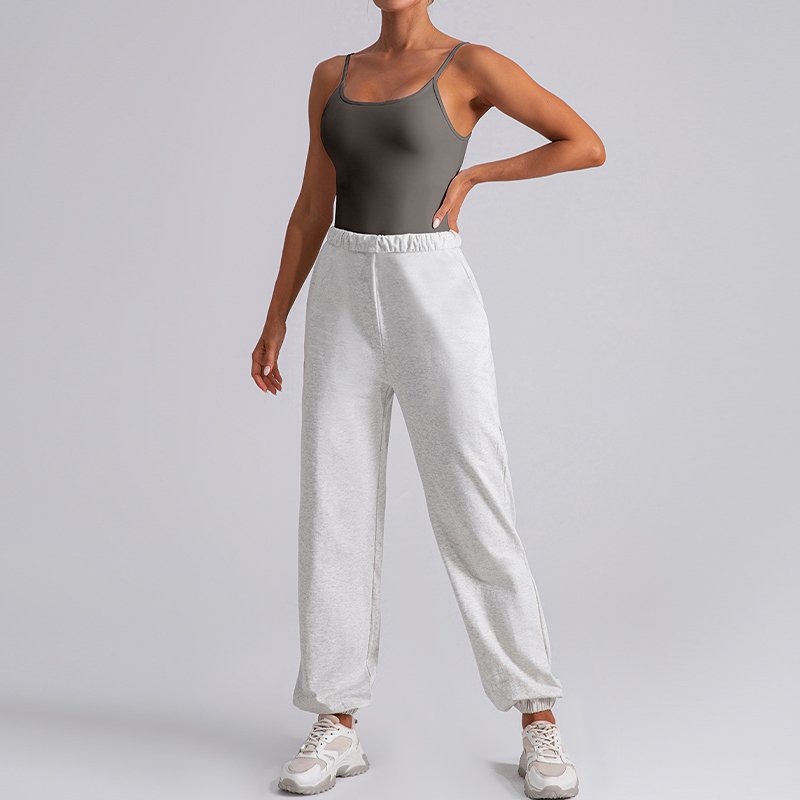 Sexy Women's Sleeveless Yoga Bodysuits Solid Style Quick Dry Dance Fitness Base Slimming Set Jumpsuits