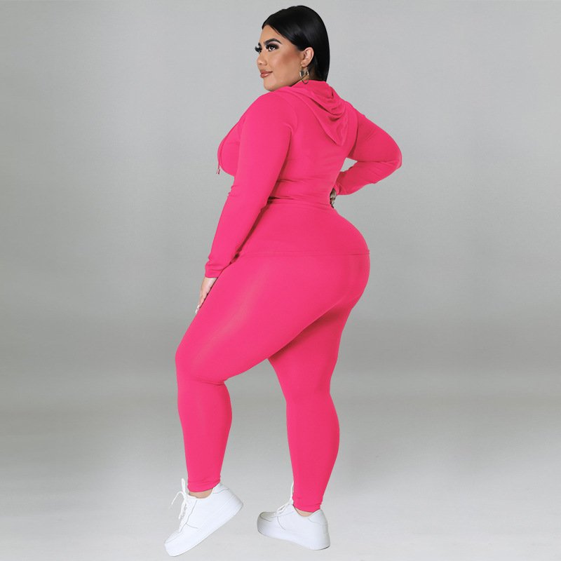 Long Sleeve Sweat Suit Two Piece Jogging Set Women Hoodie and Pants Set Women's Plus Size Fitness 2 Piece Set Women Fall 2023