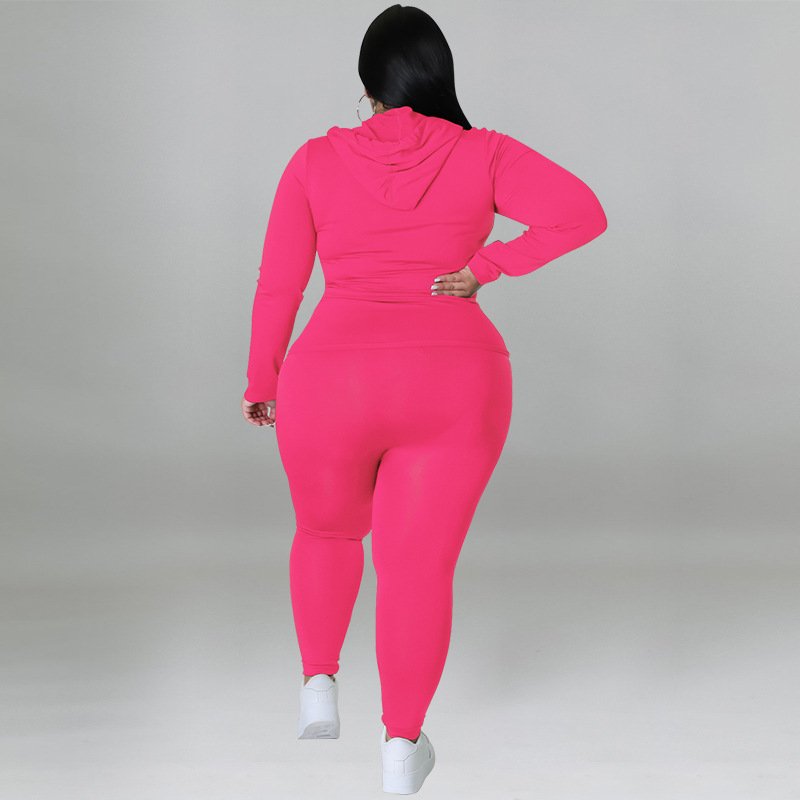 Long Sleeve Sweat Suit Two Piece Jogging Set Women Hoodie and Pants Set Women's Plus Size Fitness 2 Piece Set Women Fall 2023