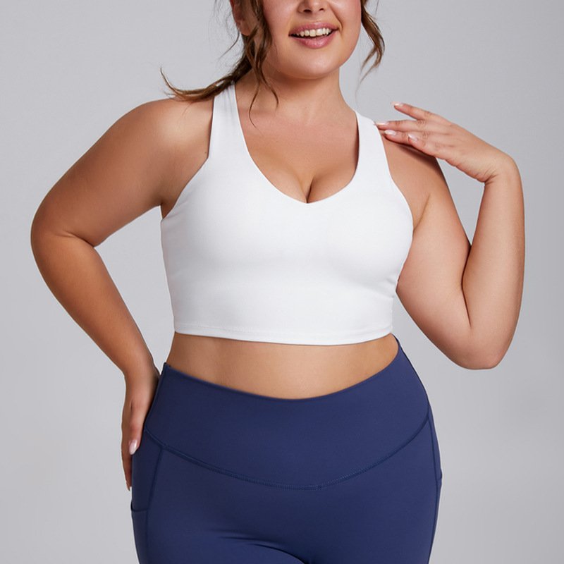 Women's Plus Size 3XL Yoga Wear High Support Sports Bra and Yoga Leggings with Pockets Workout Outfits Active Gym Fitness Set