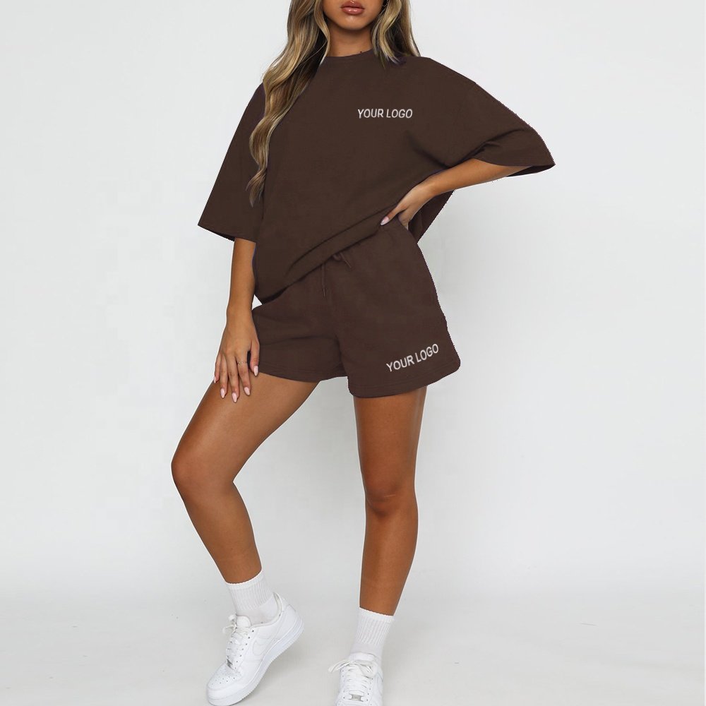 Sweat Women Short Set Tracksuit Joggers Suits Sweatsuit Set Womens 2 Piece Plus Size Women's Sets Above Knee Crew Neck
