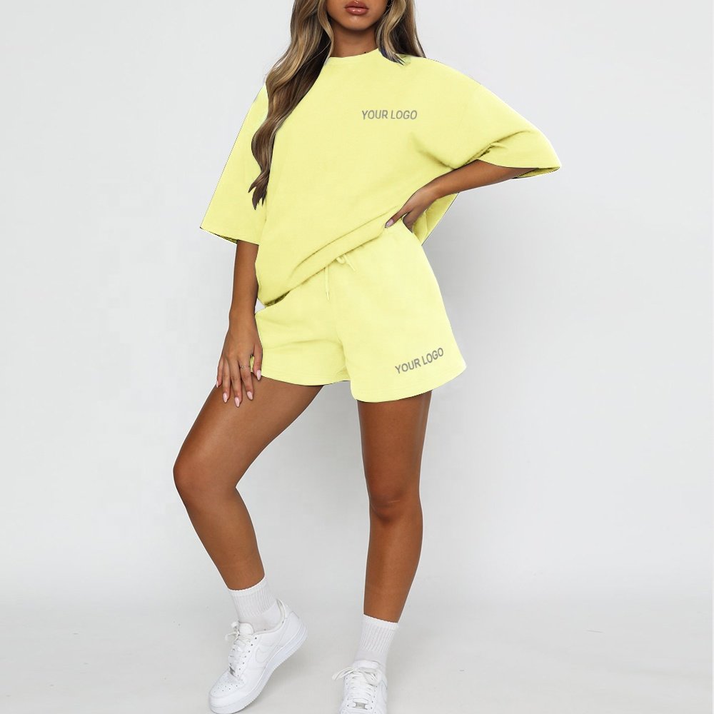Sweat Women Short Set Tracksuit Joggers Suits Sweatsuit Set Womens 2 Piece Plus Size Women's Sets Above Knee Crew Neck