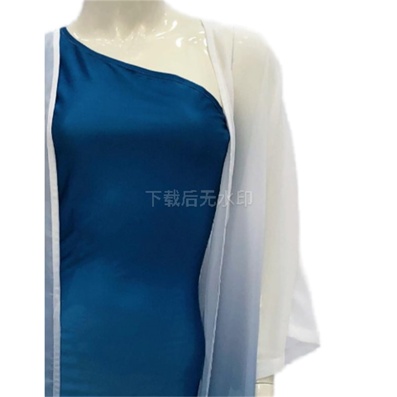 High Quality Anti-Pilling Breathable Blue Long Dresses Knit Women's Sets For Sale