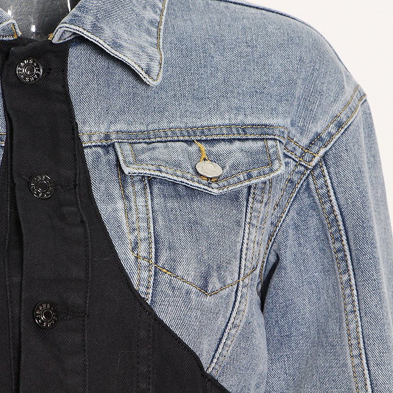 hot new Designer denim jacket jeans Casual women two 2 piece set denim sets women ladies