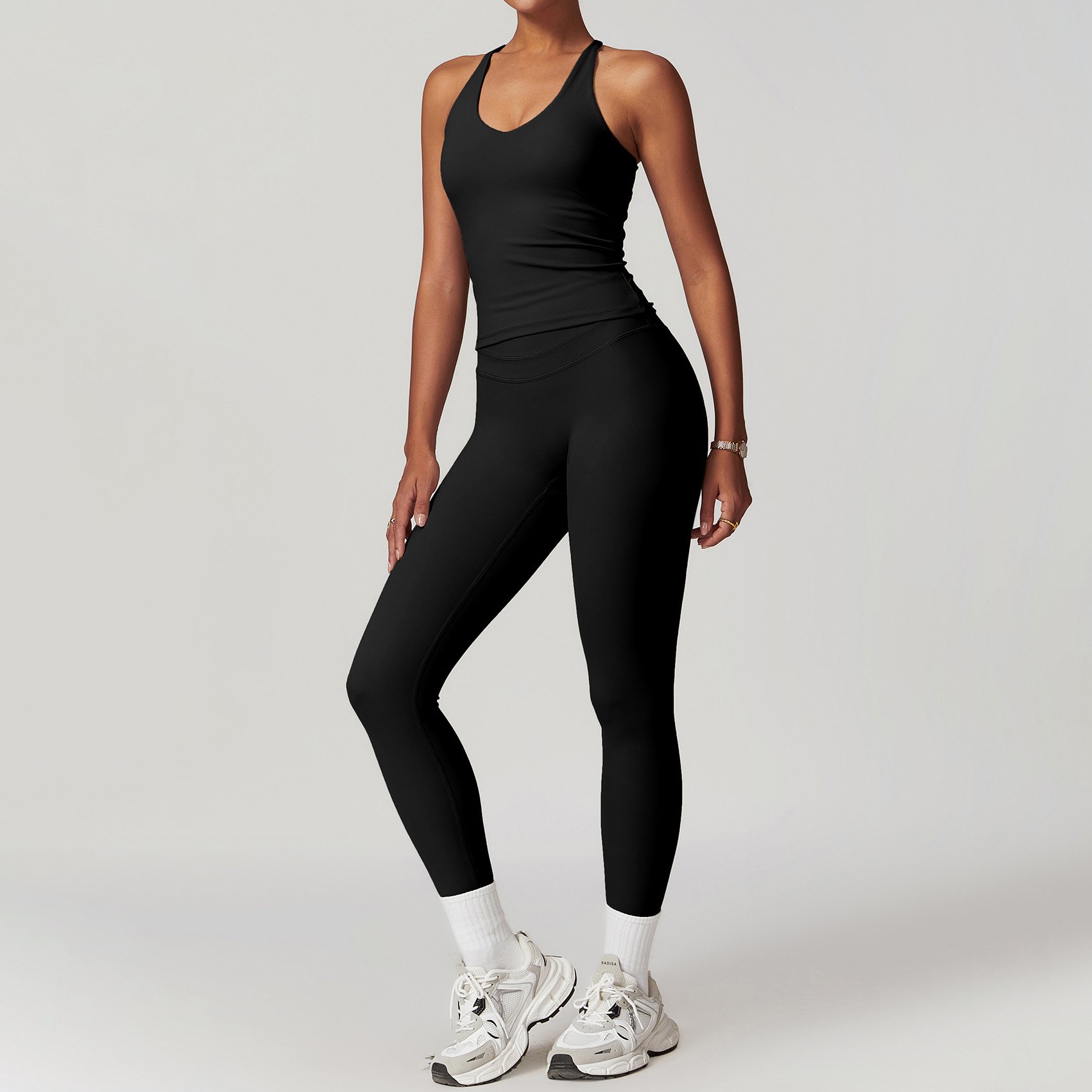 YIYI Full Stocks High Stretchy Comfortable Gym Fitness Sets Quick Dry Workout Set Women Clothing Active Wear Gym Fitness