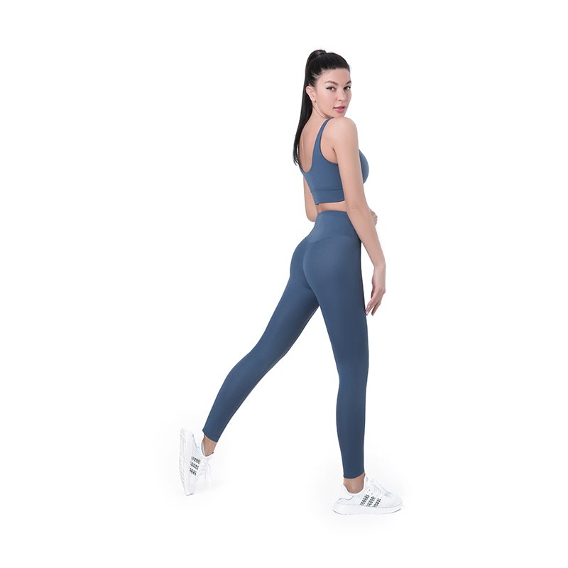 Wholesale Popular Customization Soft Tights High Waist Yoga Bra And Leggings Set Women Gym Clothing Women Gym Fitness Sets