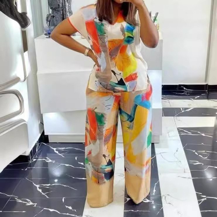 BR4377 Hot Selling Hot Style Women's plus size Two-piece Set Loose Casual Fashion Comfortable Trend suit