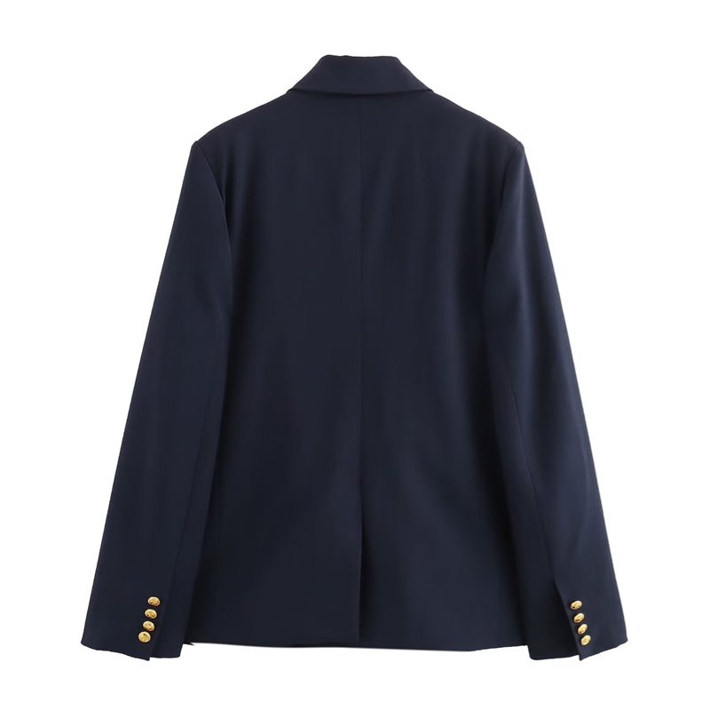 TAOP&ZA women's clothing 2024 early autumn new fashion double-breasted lapel long-sleeved suit commuter loose jacket 1238991