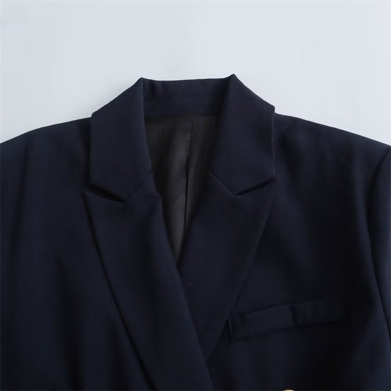 TAOP&ZA women's clothing 2024 early autumn new fashion double-breasted lapel long-sleeved suit commuter loose jacket 1238991