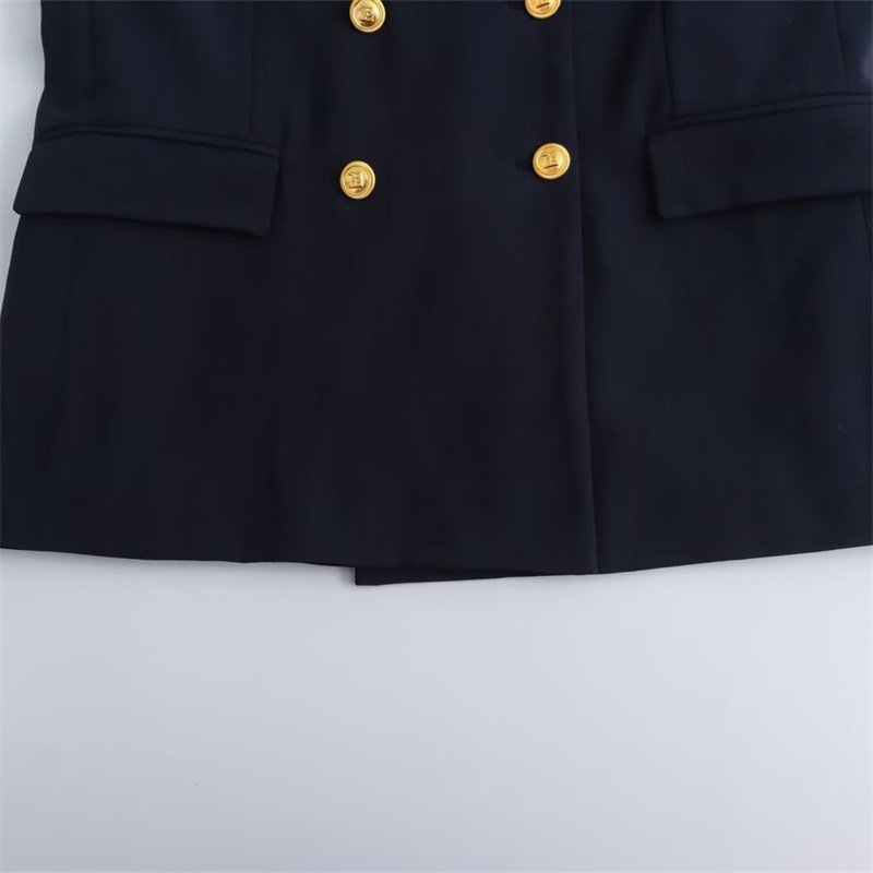 TAOP&ZA women's clothing 2024 early autumn new fashion double-breasted lapel long-sleeved suit commuter loose jacket 1238991