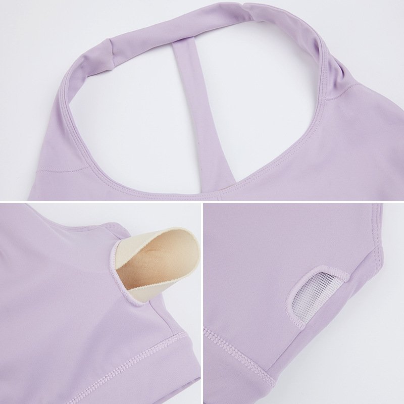 XW-TM0182Y New Style V-neck T-shaped Back Elastic Design Beautiful Backless Sportswear Plus Size Gym Fitness Yoga Women's Sets