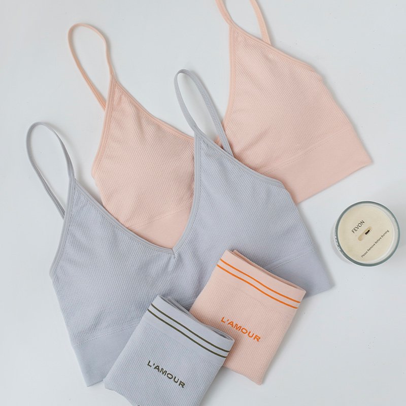 women lingerie backless bra Fitness Underwear Women Seamless Bra Set