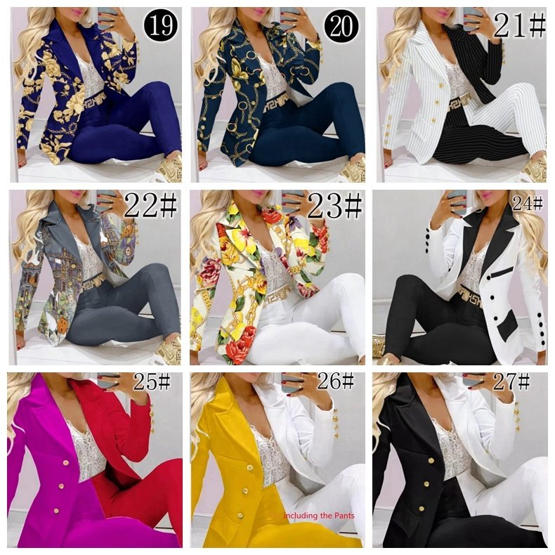 Y220286 Fall Winter women's clothing ladies suits two piece set casual women's suits blazer trouser women's sets