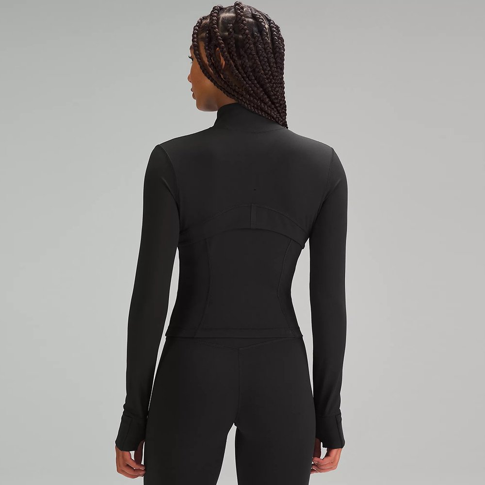 Women's Sports Suit Tight Windproof Casual Running Fitness Jacket & Shorts LULU Yoga Suit 2-piece Set