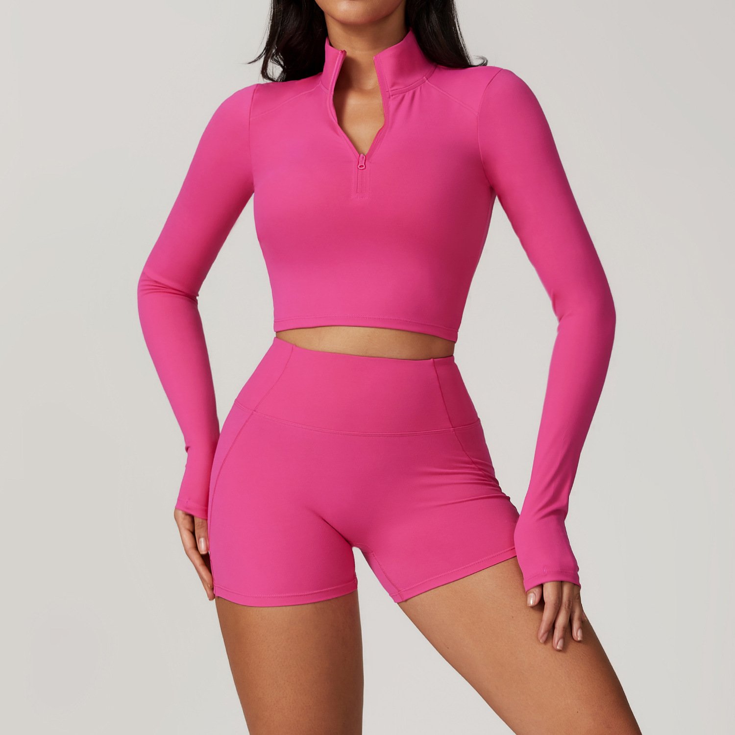 Wholesale custom logo Women Bra High Waist Yoga Clothing Set women's fitness sports yoga leggings bra shorts vests 2-Piece Set