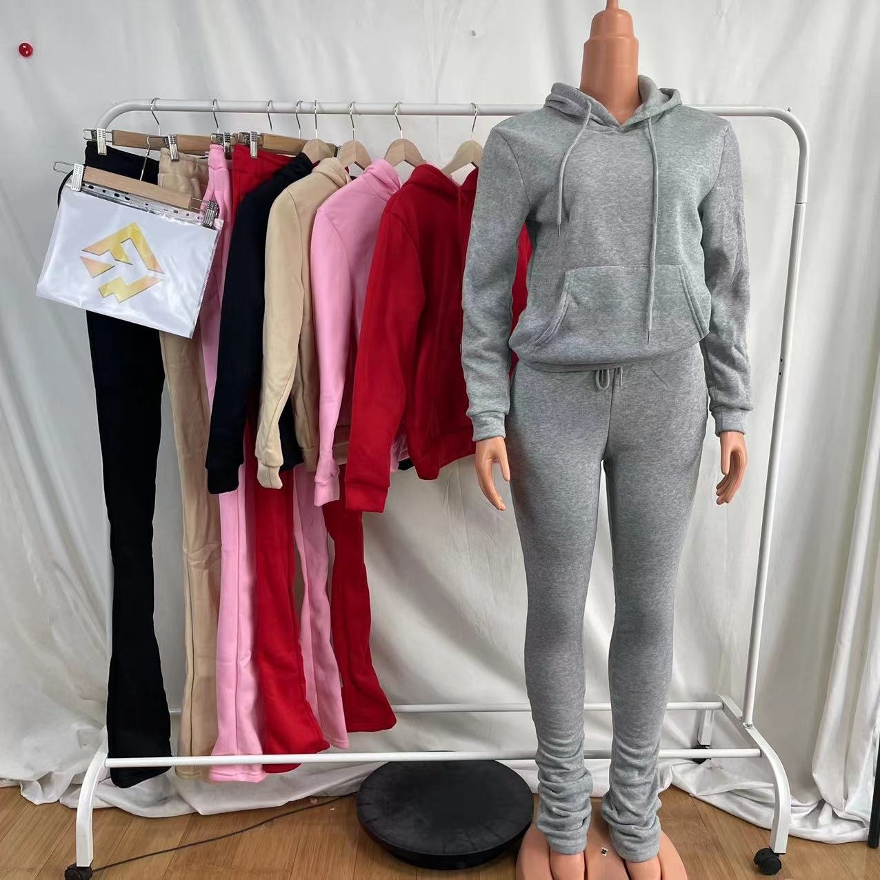 2024 Womens Fall Clothing Long Sleeve Cable Knitted Knot Trousers Sweaters Winter Outfits Two Pieces for Women