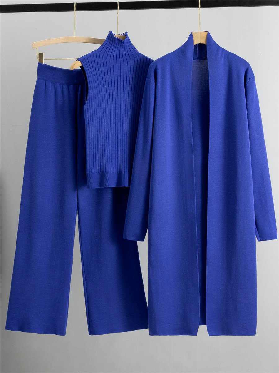M112 Customized Wholesale 2024 winter Fashion Comfort Set Women's Sets 3 Piece Set Winter Sweater Suit