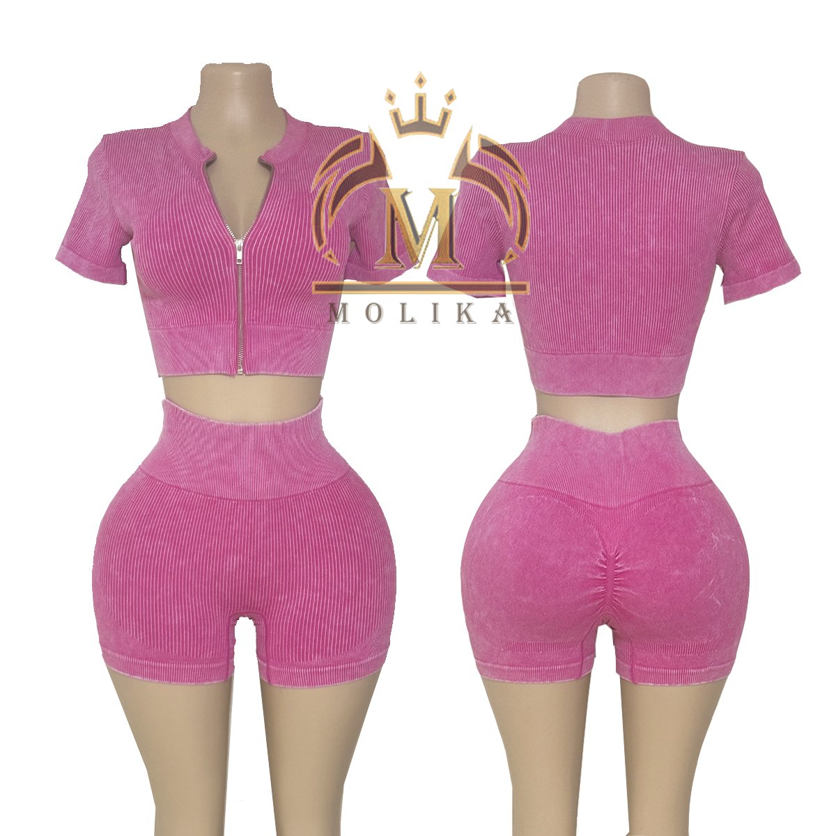 High Quality Women Biker Sets Cotton Crop Shirt Top And Shorts Matching 2 Pieces Set Yoga Sports Two Piece Jogger Sets For Women