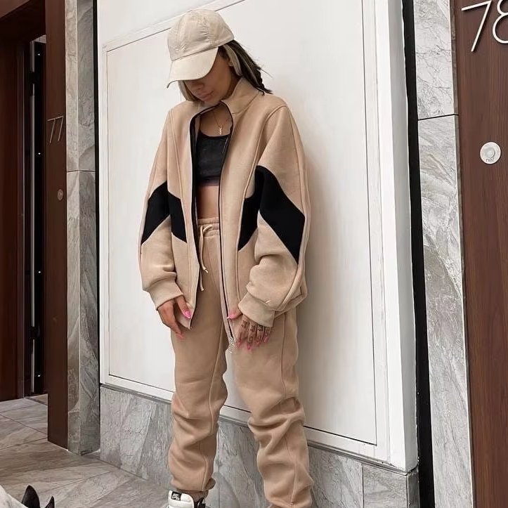 PASUXI Custom 2024 Fashion Fall Hoodie Stacked Pants Sport Sweatshirt Sweatpants Two Piece Set Clothing Tracksuit For Women