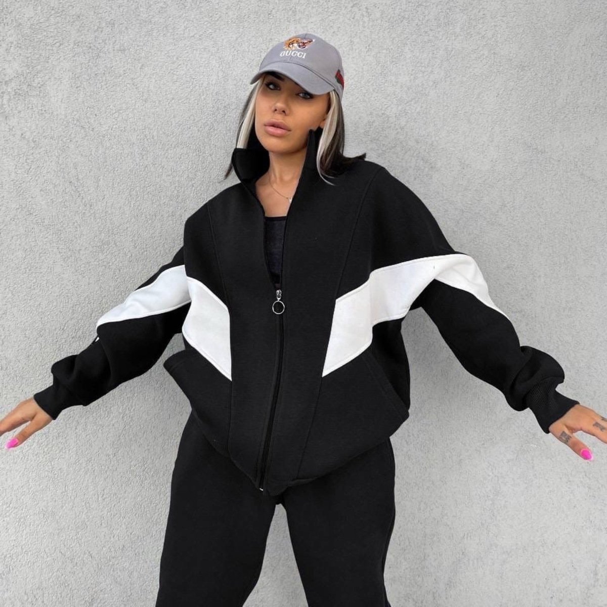 PASUXI Custom 2024 Fashion Fall Hoodie Stacked Pants Sport Sweatshirt Sweatpants Two Piece Set Clothing Tracksuit For Women